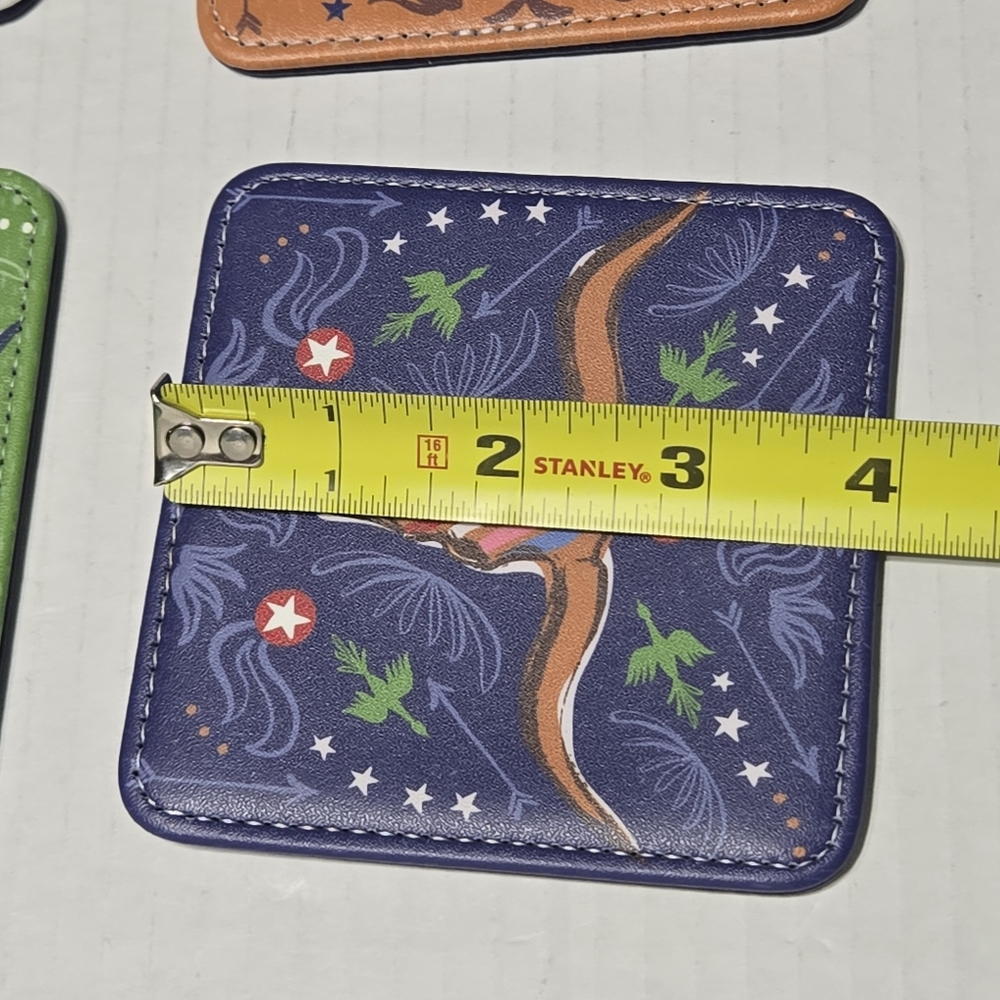 Reversible Coasters LONGHORN COASTERS Texas Western bull horn, SET OF 4 - Picture 15 of 16